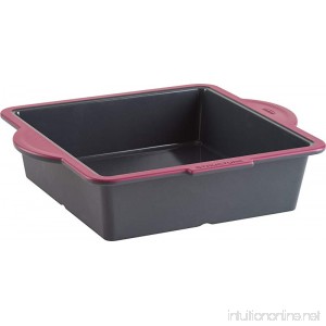 Trudeau 09914012 Structure Square Novelty Cake Pans in Silicone Grey/Pink - B015RLSQJ8